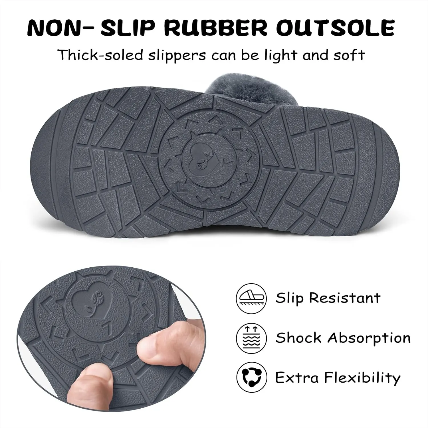 SOULROSE Women's Fuzzy Memory Foam Slippers Disquette Platform Fuzzy Comfy Cozy House Bedroom Indoor Outdoor Slippers Shoes with Non-Slip Sole Womens Gift Slippers