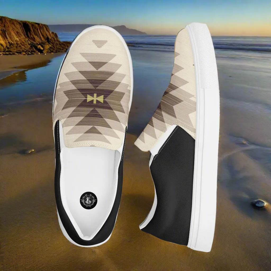 Southwest Mens Slip-On Canvas Shoes Kewa Halftone