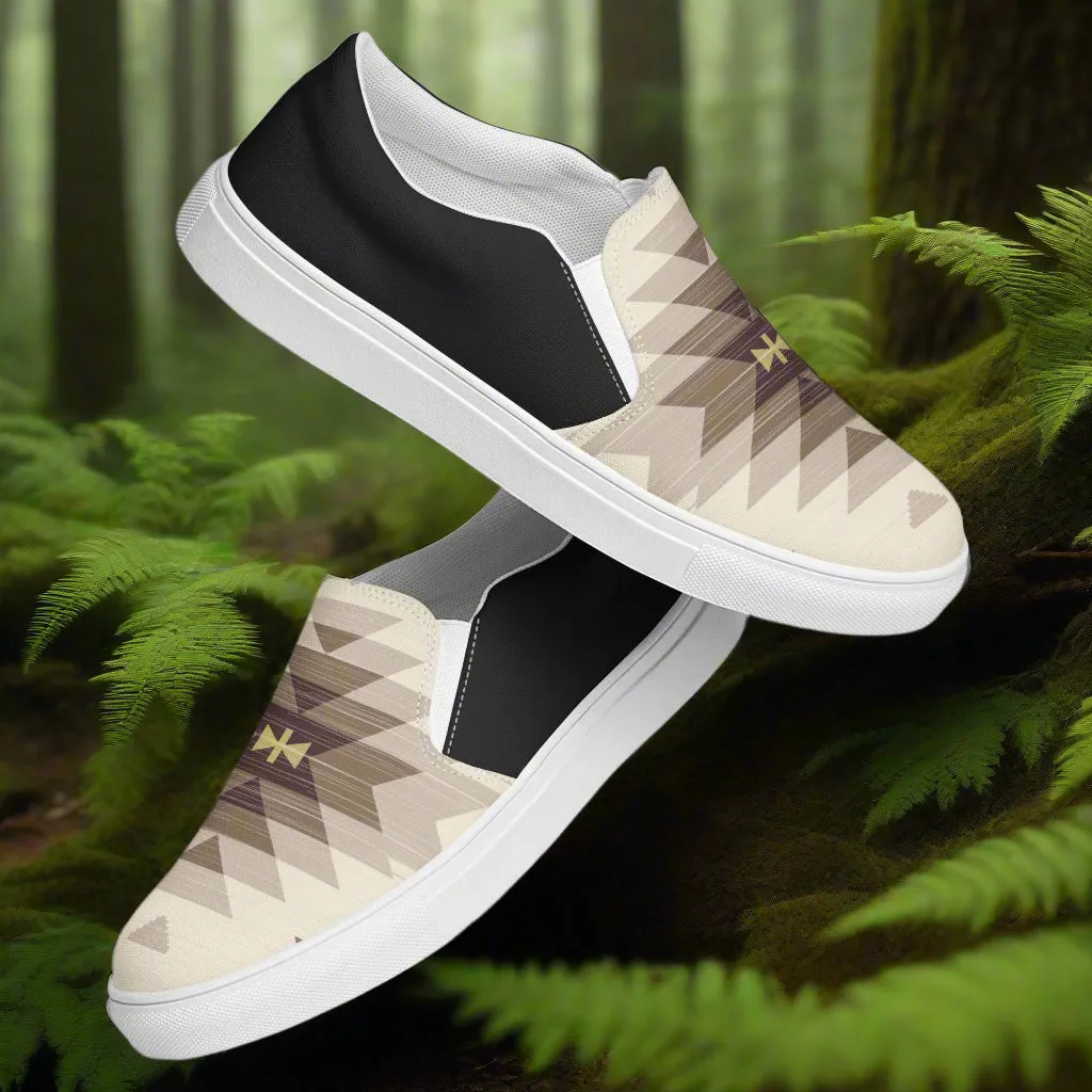 Southwest Mens Slip-On Canvas Shoes Kewa Halftone