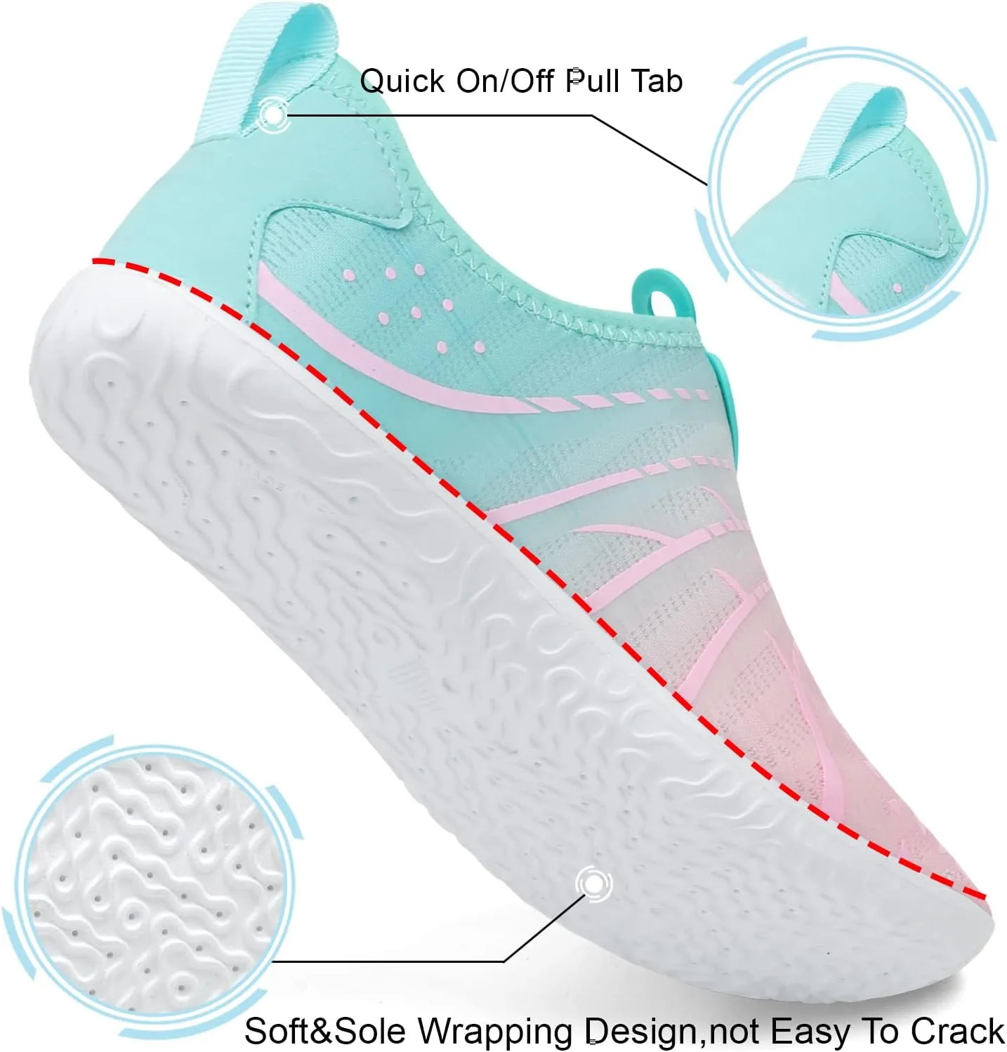 Spesoul Womens and Mens Water Shoes Breathable Quick Dry Soft Barefoot Aqua Socks for Hiking Swim Beach Surf Yoga Sport