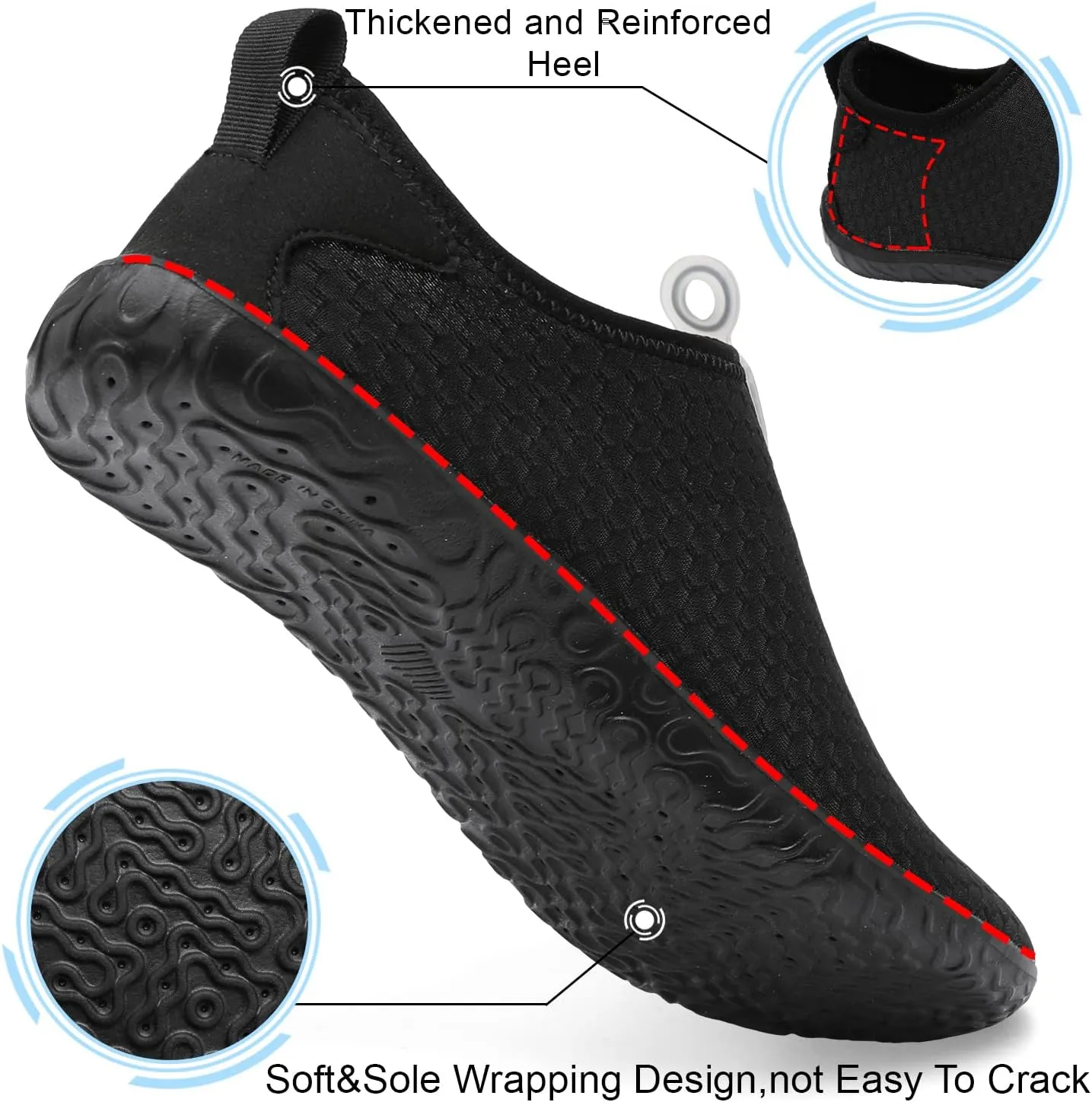 Spesoul Womens and Mens Water Shoes Breathable Quick Dry Soft Barefoot Aqua Socks for Hiking Swim Beach Surf Yoga Sport