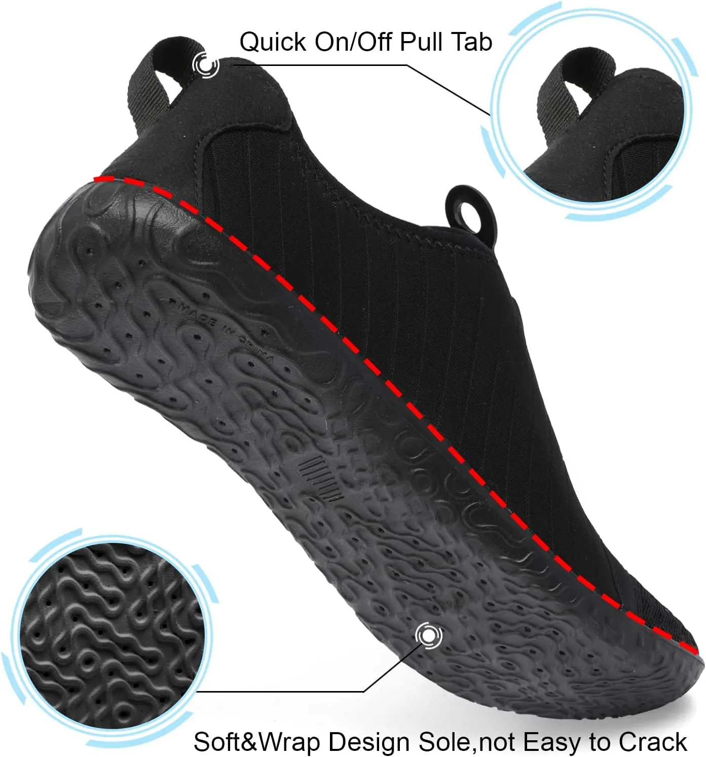 Spesoul Womens and Mens Water Shoes Breathable Quick Dry Soft Barefoot Aqua Socks for Hiking Swim Beach Surf Yoga Sport
