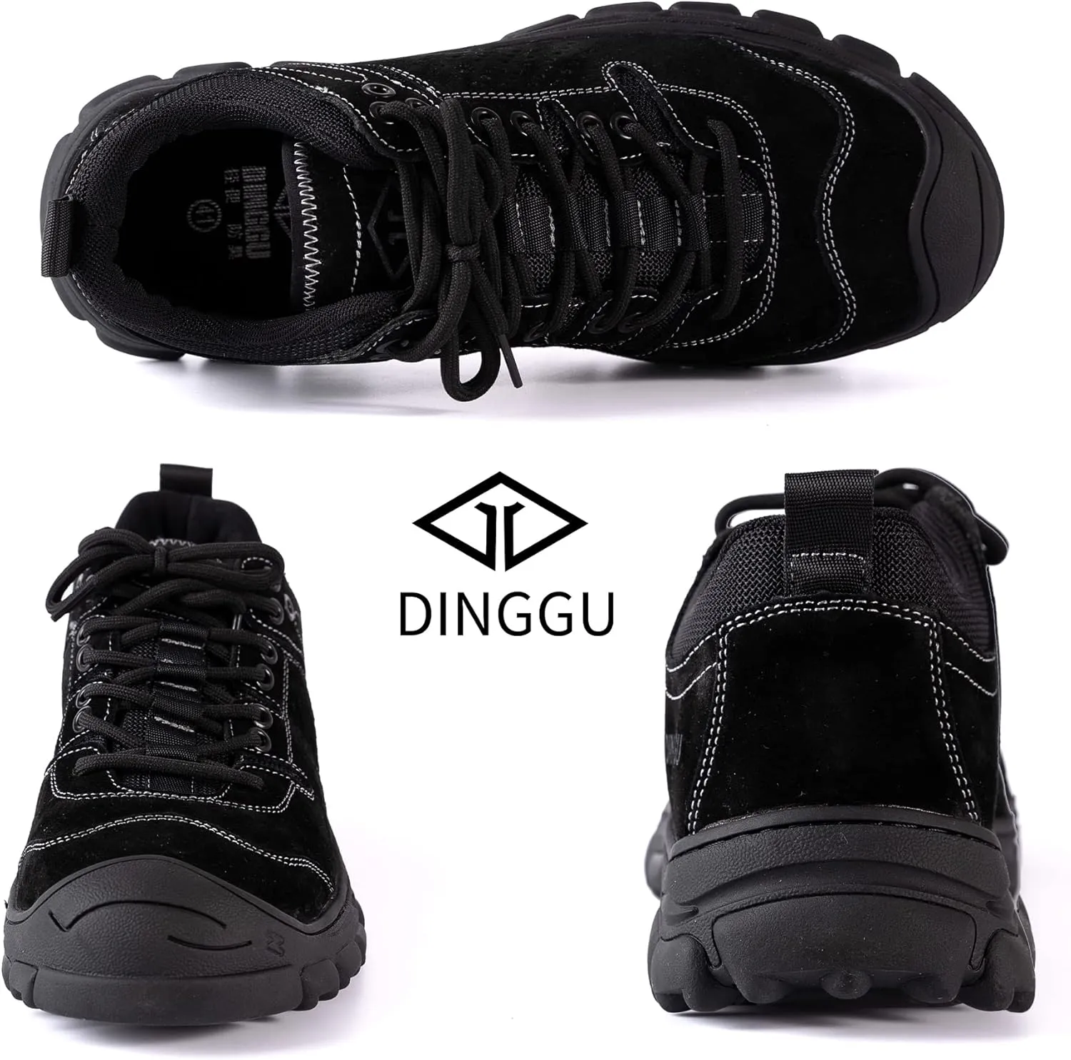 Steel Toe Shoes for Men, Safety Mens Work Shoes Comfortable Indestructible Construction Shoes Leather