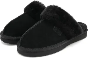Stelle Women's Furry Platform Comfy Slippers Winter Fluffy Cozy Plush Home Shoes Indoor Outdoor