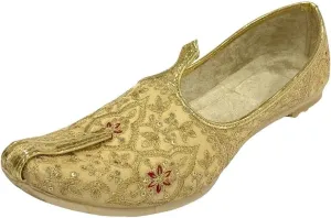 Stop n Style Men Juti for Wedding Sherwani Shoes Traditional Khussa Embroidery Handmade Ethnic Mojari Punjabi Jutti