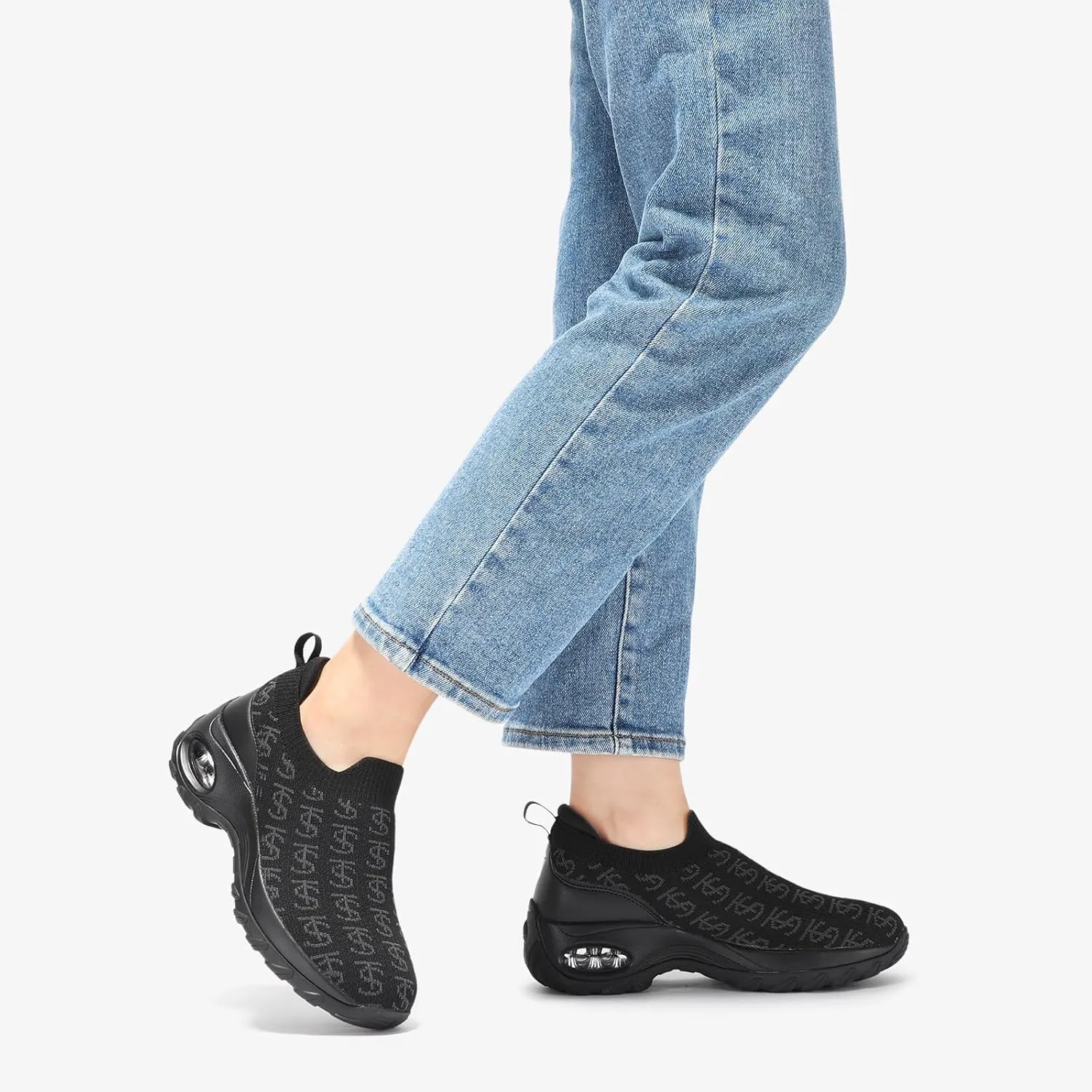 STQ Women Walking Shoes Casual Slip on Sneakers for All Day Standing & Foot Pain Reliefing