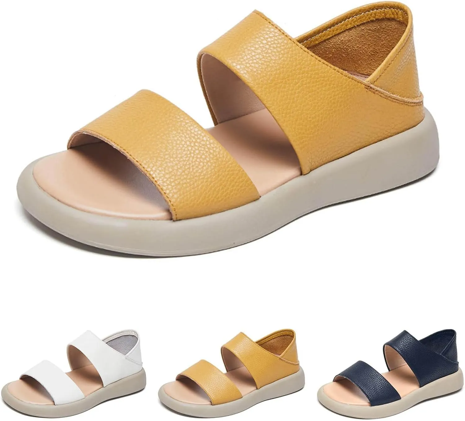 Summer New Flat Soled Roman Sandals For Women Fashionable Soft Soled Lazy Ones One Legged And Fisherman Sandals Women