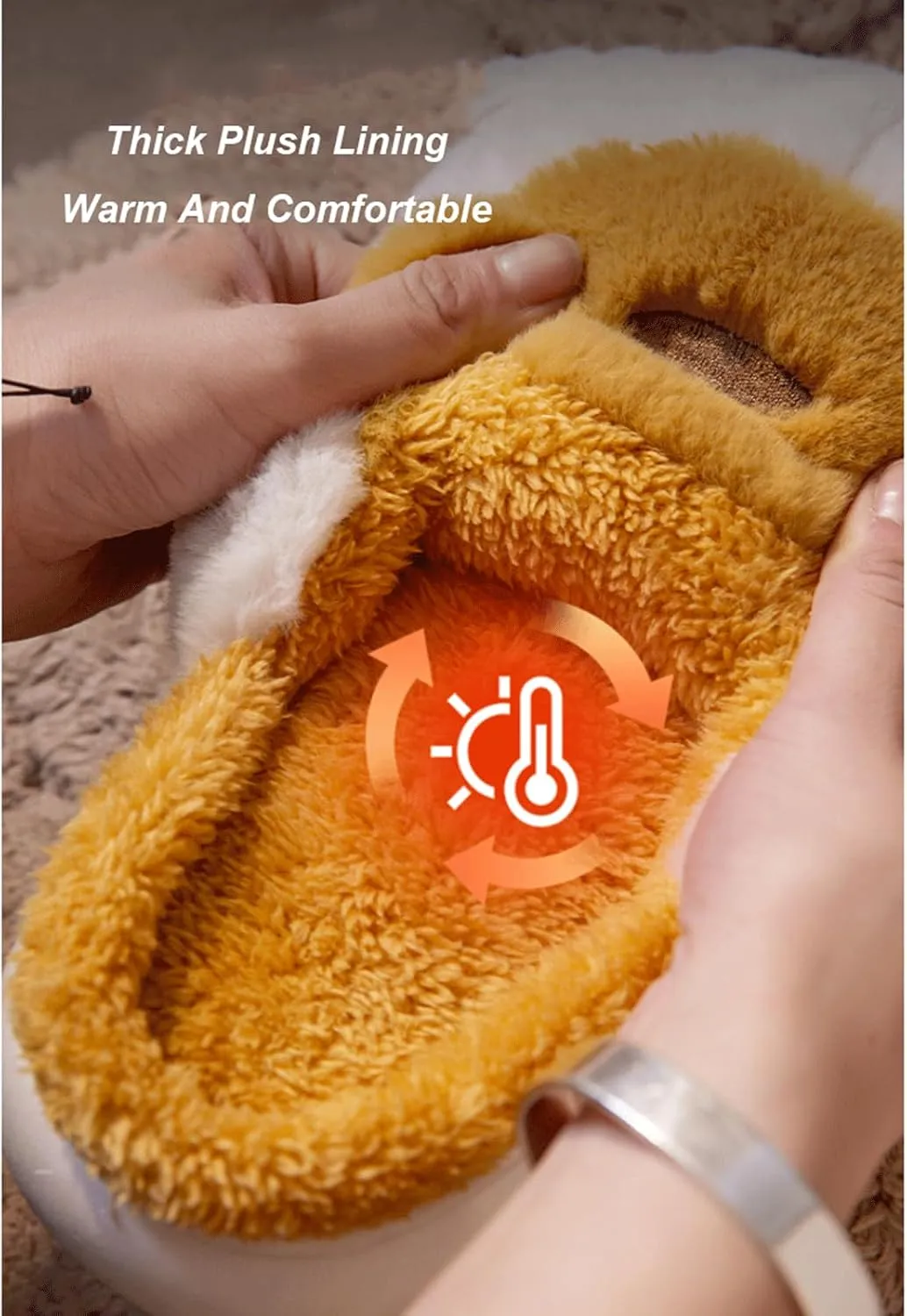 SYALEO Cute Animal Paw Slippers Kawaii Cartoon Tiger Claw Soft Plush Slippers Winter Warm Fuzzy House Shoes Indoor Home Fur Slippers for Women Men Kids