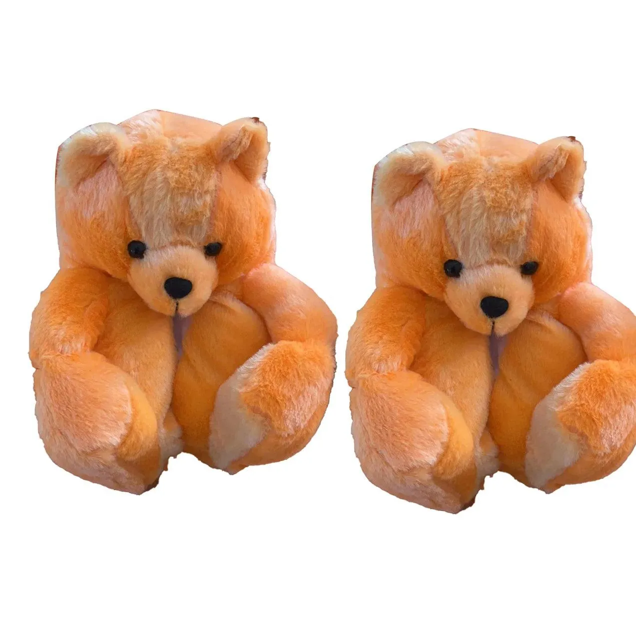 Teddy Bear Plush Slippers – Soft Indoor Animal Slippers for Comfort