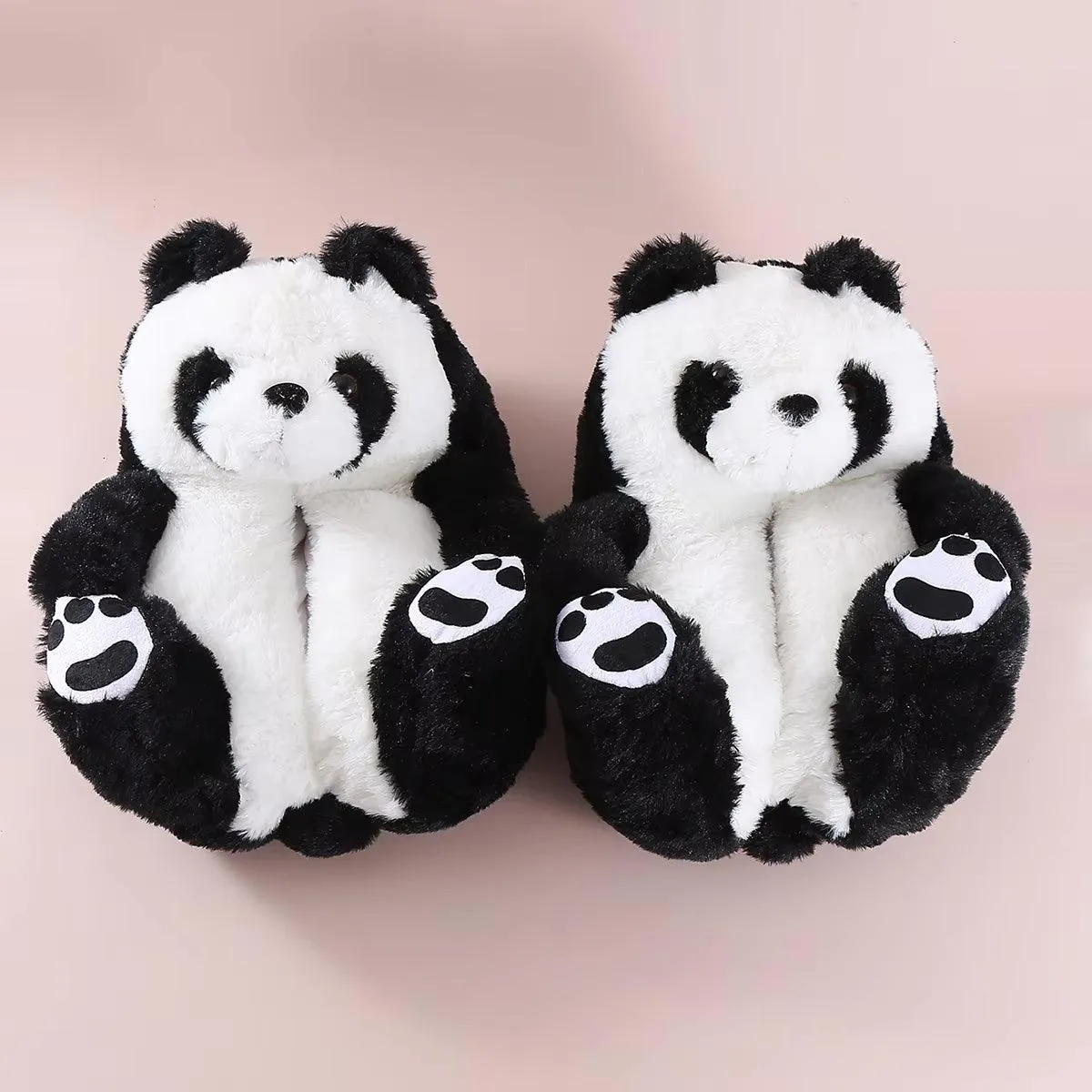 Teddy Bear Plush Slippers – Soft Indoor Animal Slippers for Comfort