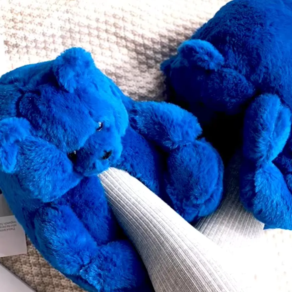 Teddy Bear Plush Slippers – Soft Indoor Animal Slippers for Comfort