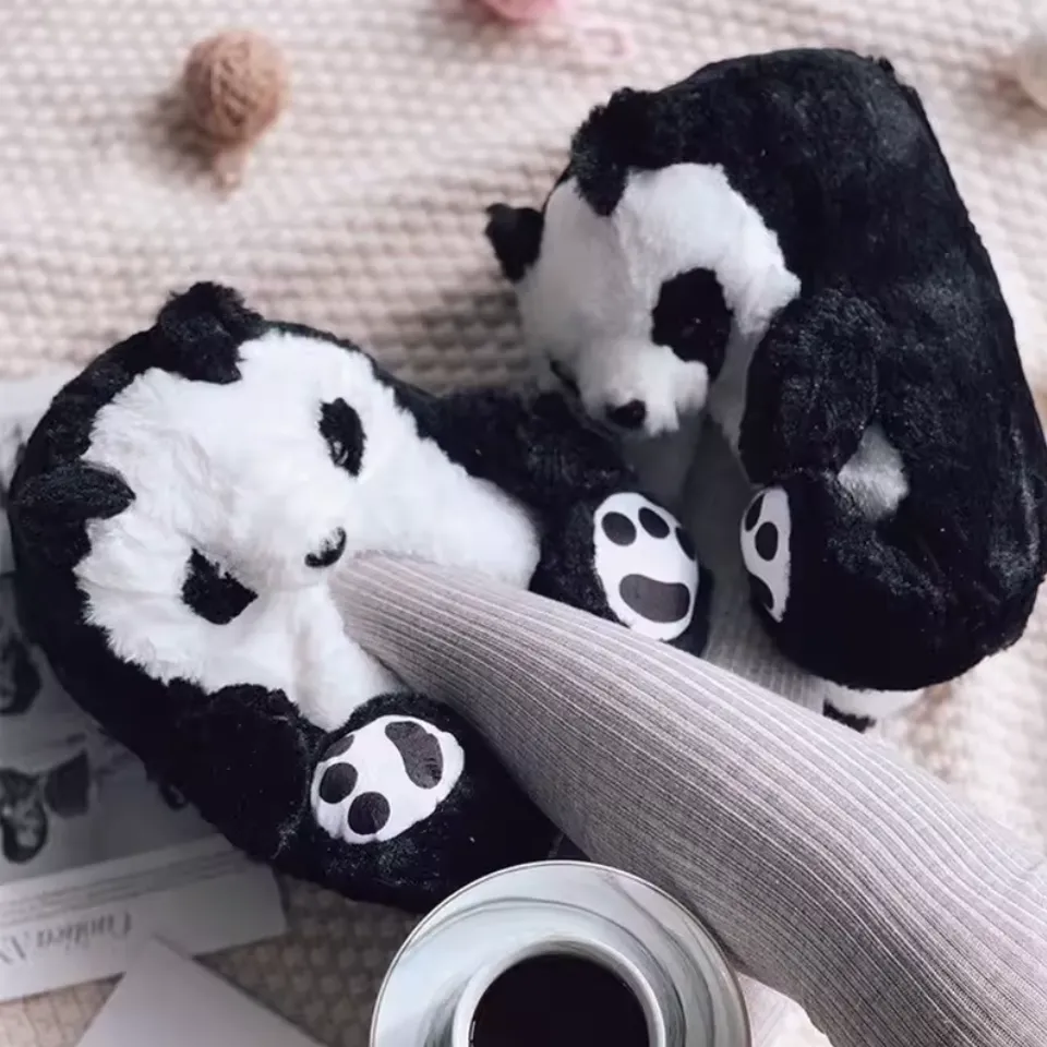 Teddy Bear Plush Slippers – Soft Indoor Animal Slippers for Comfort