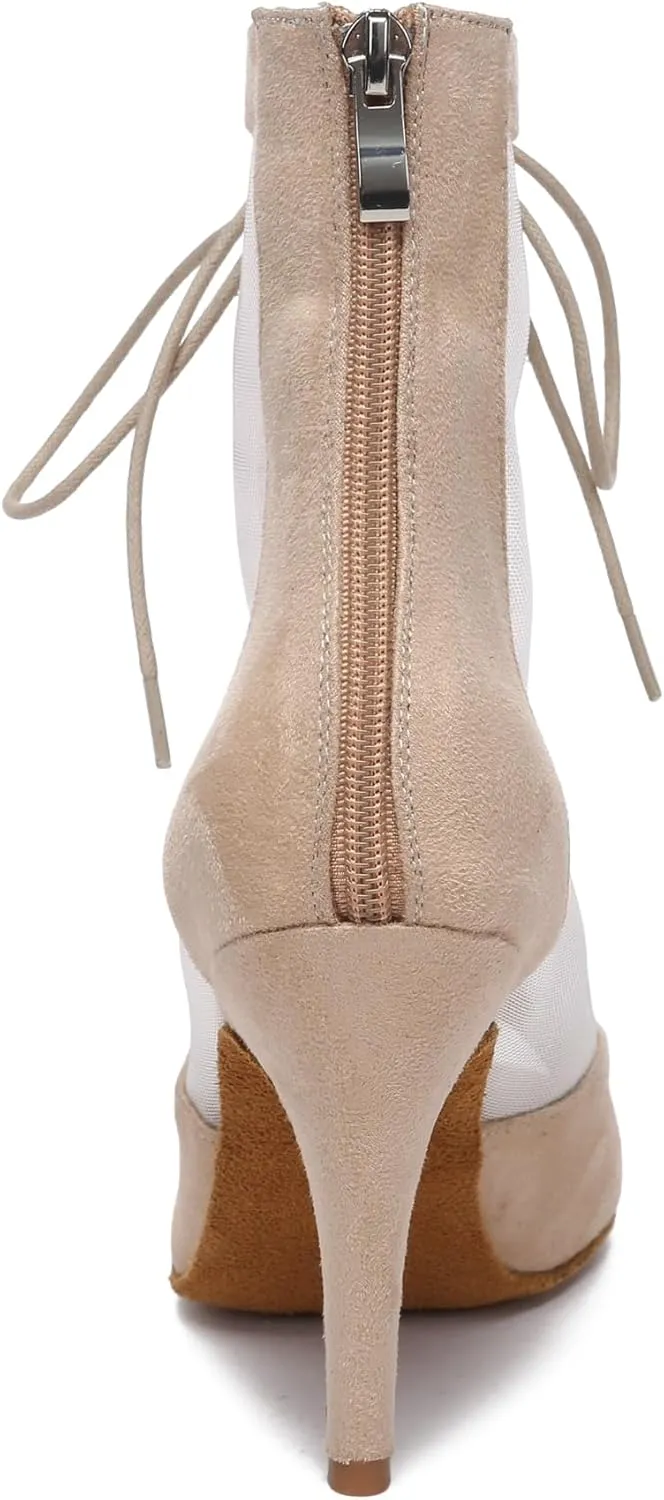 Teen Girl Womens Dance Ankle Booties with Buckle Summer Formal Party Evening Sandals Shoes