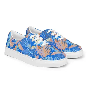Thaumatophyllum bipinnatifidum – Women’s Lace Up Canvas Shoes