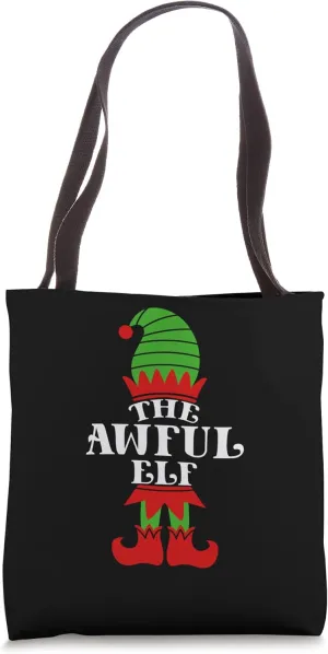 The Awful Elf Christmas Matching Family Coworker Group Tote Bag