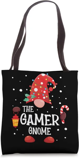 The Gamer Gnome Matching Family Christmas Gnome Pajama Tote Bag