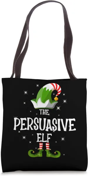 The Persuasive Elf Family Matching Group Christmas Tote Bag