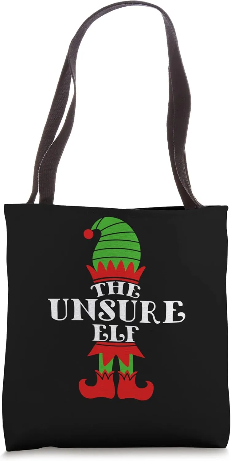 The Unsure Elf Christmas Matching Family Coworker Group Tote Bag