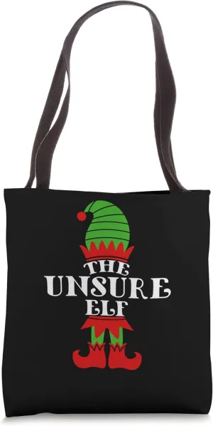 The Unsure Elf Christmas Matching Family Coworker Group Tote Bag