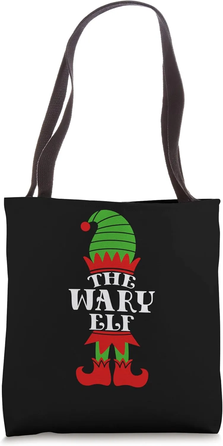 The Wary Elf Christmas Matching Family Coworker Group Tote Bag