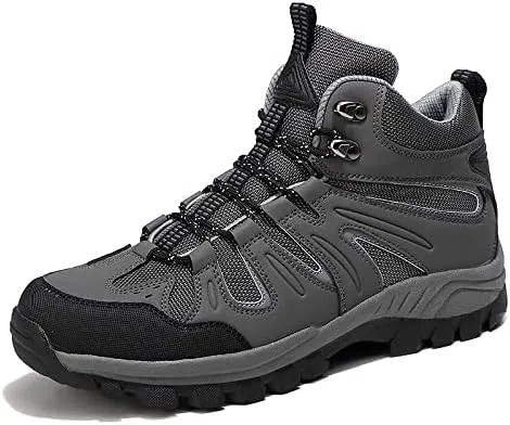Thermal Products Mountaineering Shoes Outdoor high Shoes Hiking Shoes Cross Country Running Shoes Men's Shoes to Protect Your feet (Color : Gris, Size : 8.5)