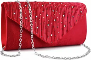 TINDTOP Evening Clutch Purses for Women Handbags for Formal Wedding Party Cocktail Prom Crossbody Shoulder Envelope Bag