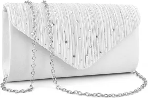 TINDTOP Evening Clutch Purses for Women Handbags for Formal Wedding Party Cocktail Prom Crossbody Shoulder Envelope Bag