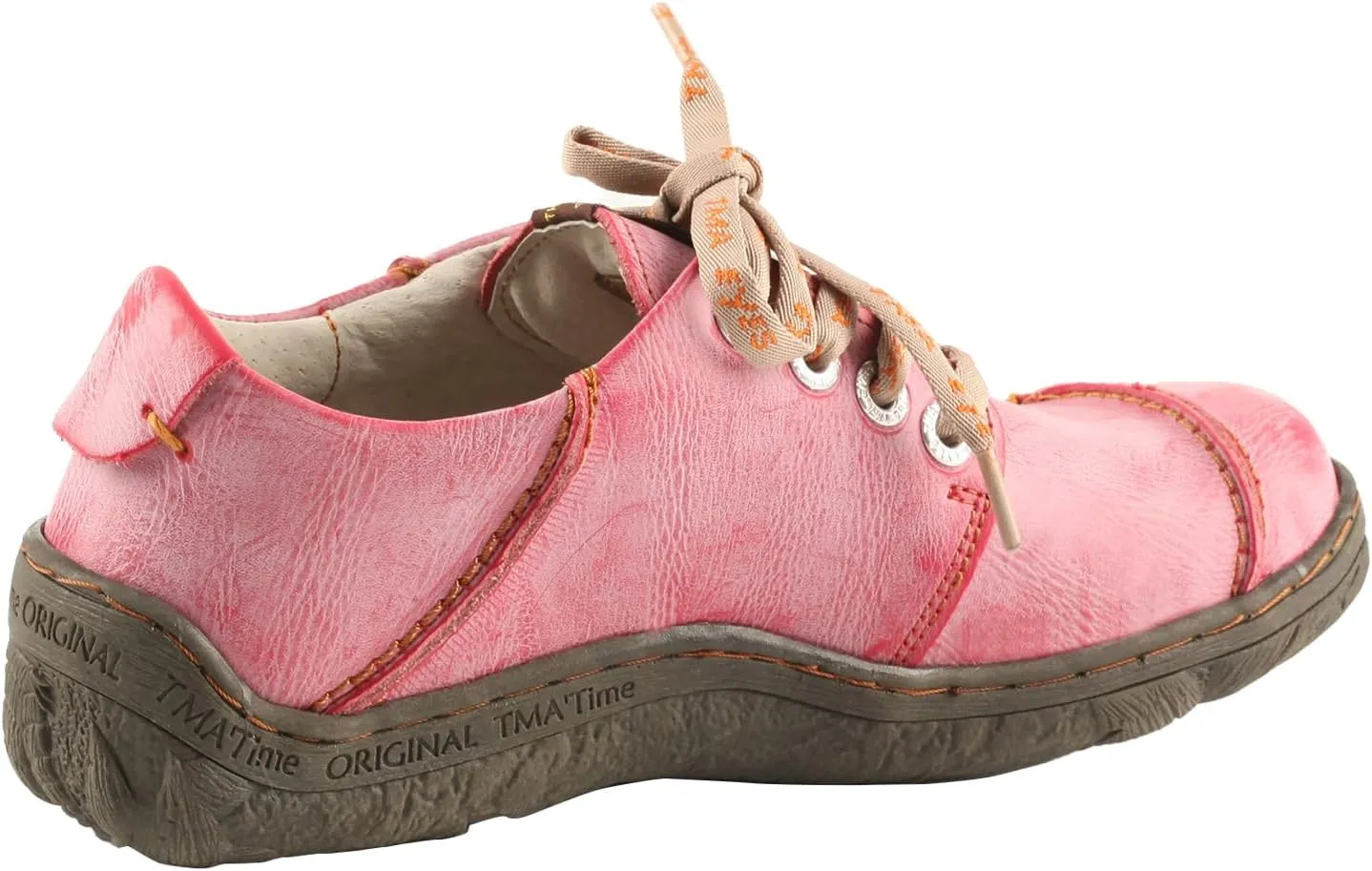 TMA EYES Women Leather Handstitched Walking Shoes Casual Sneakers for Travel Work