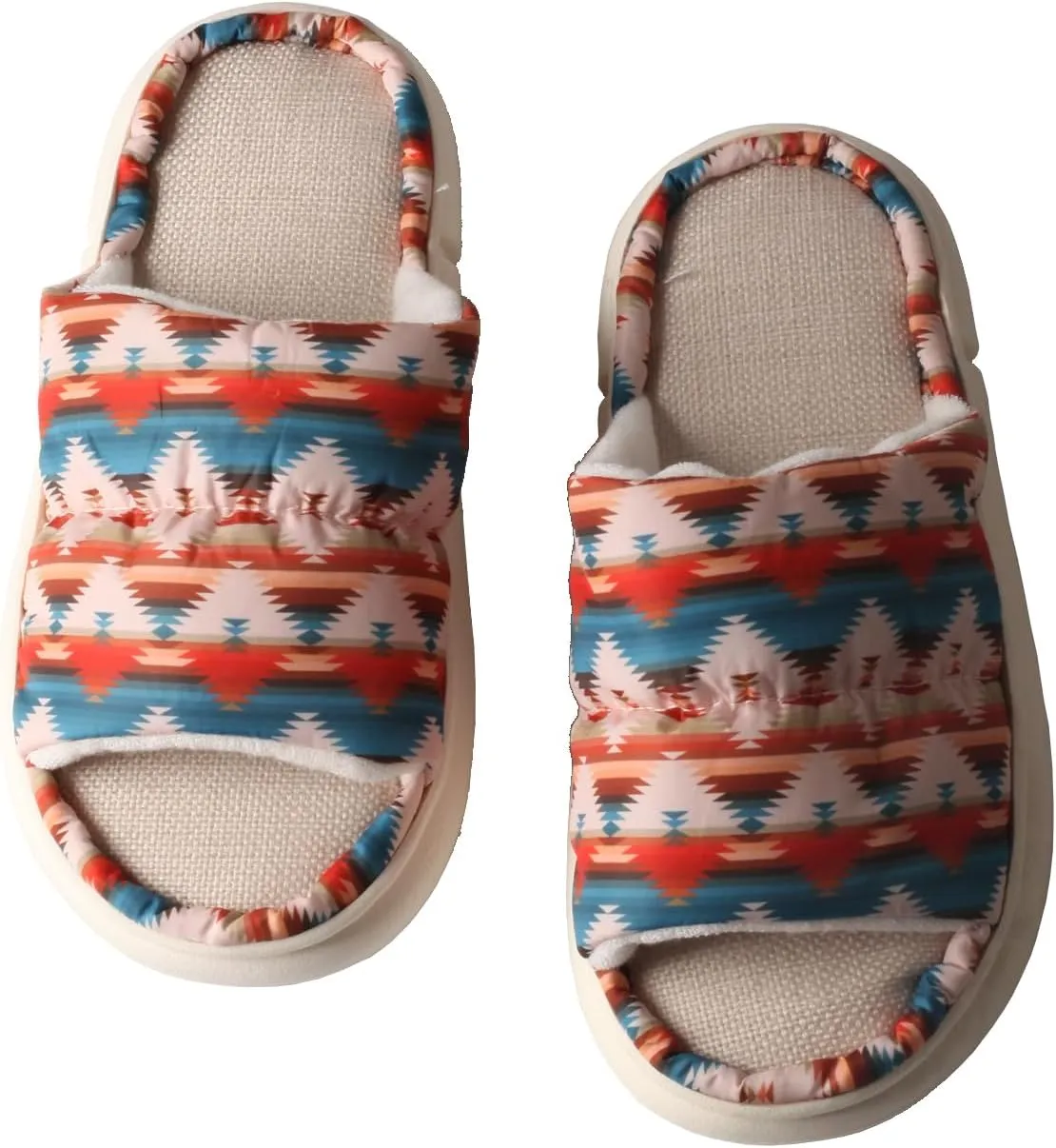 TMA EYES Women's soft soled open-toed slippers breathable non-slip fashion print design