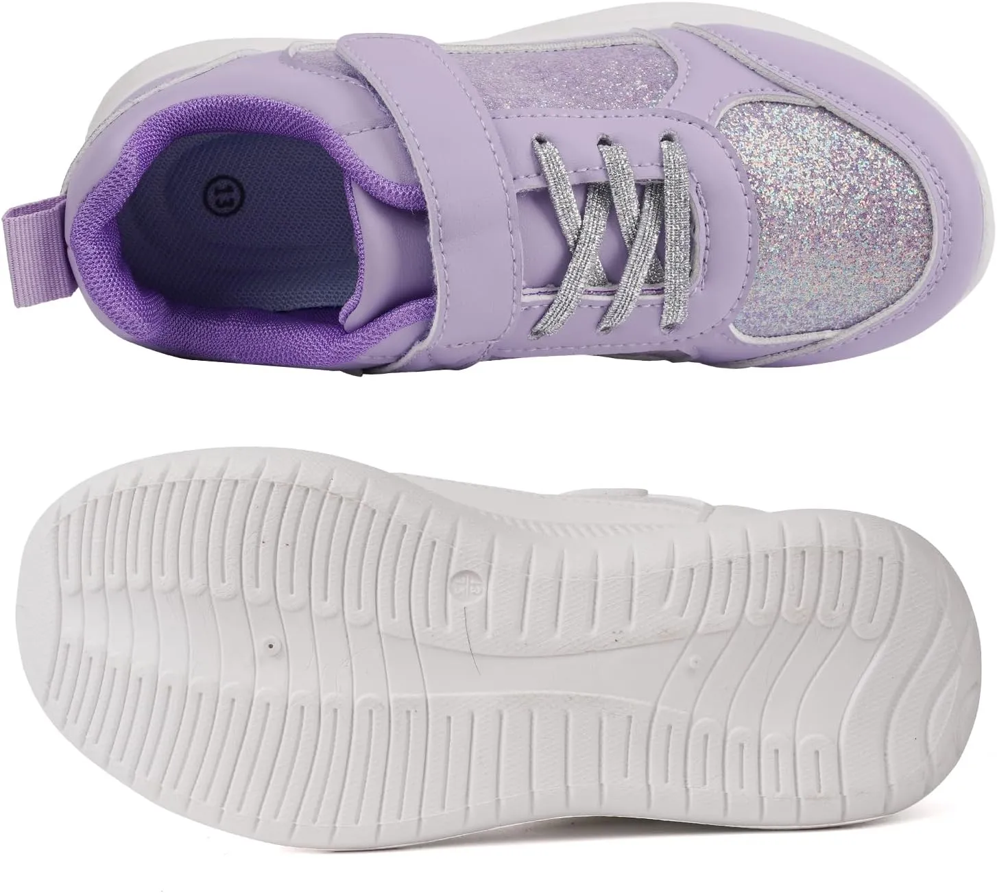 Toandon Toddler Kids Sneakers Sparkle Fashion Glitter Sequins Canvas Shoes