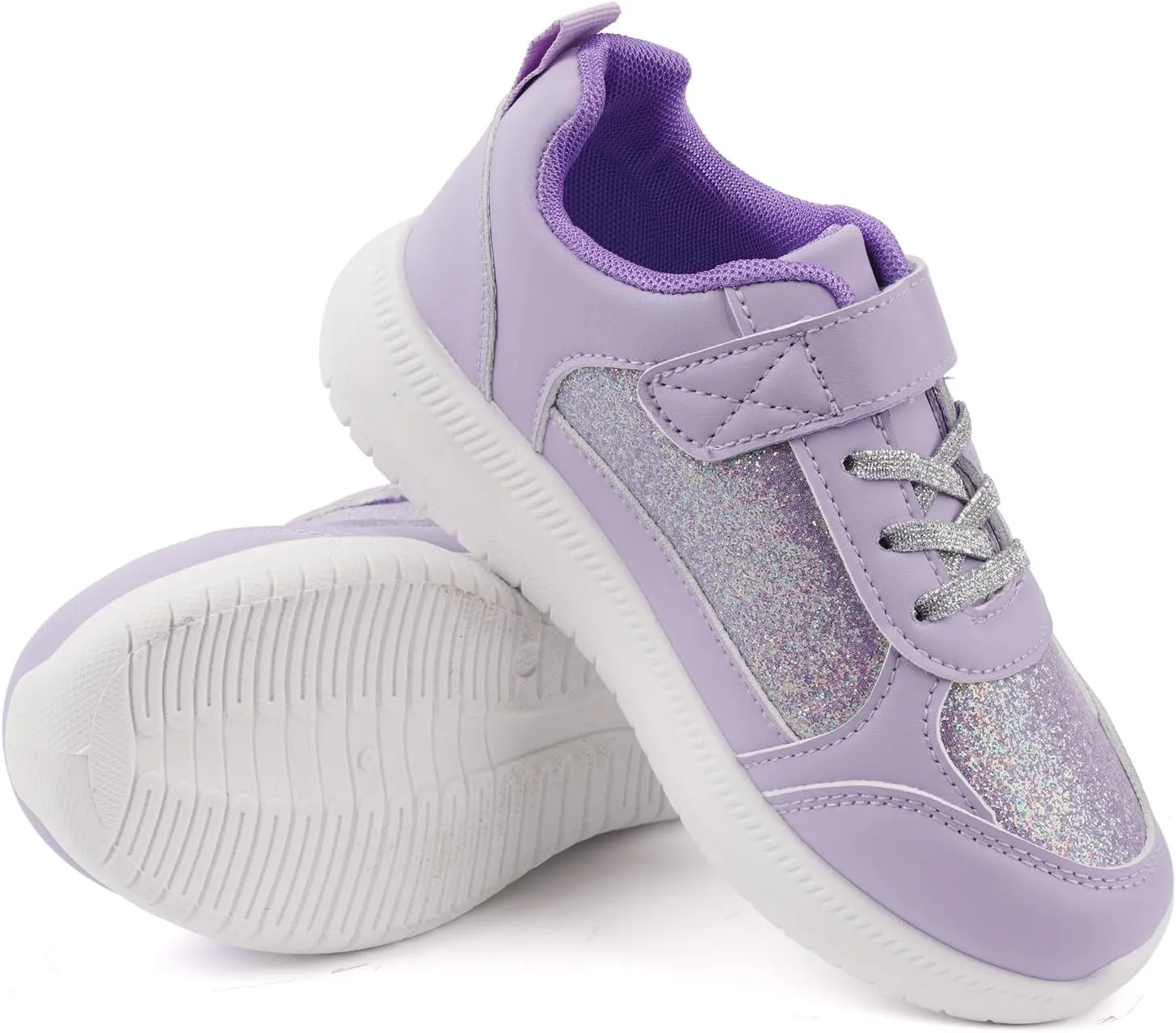 Toandon Toddler Kids Sneakers Sparkle Fashion Glitter Sequins Canvas Shoes