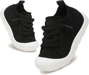 Toddler Baby Girls Boys Shoes Toddler Walking Sneakers Kids Barefoot Slip on Tennis Infant Shoes Lightweight Breathable for First Babies