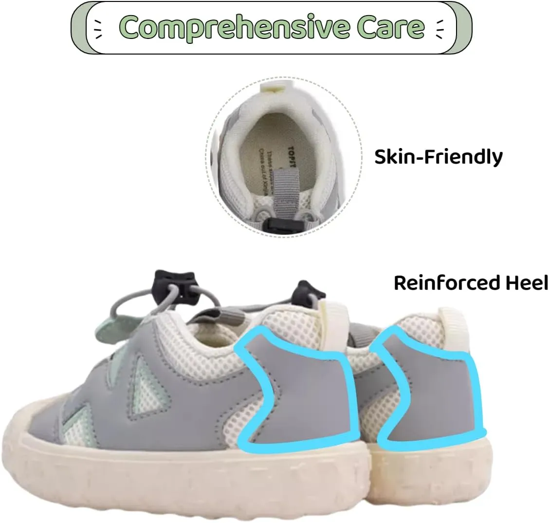 Toddler Boys Girls Sneakers Wide Toe Box Barefoot Shoes Kids Slip on Hiking Casual Walking Shoes