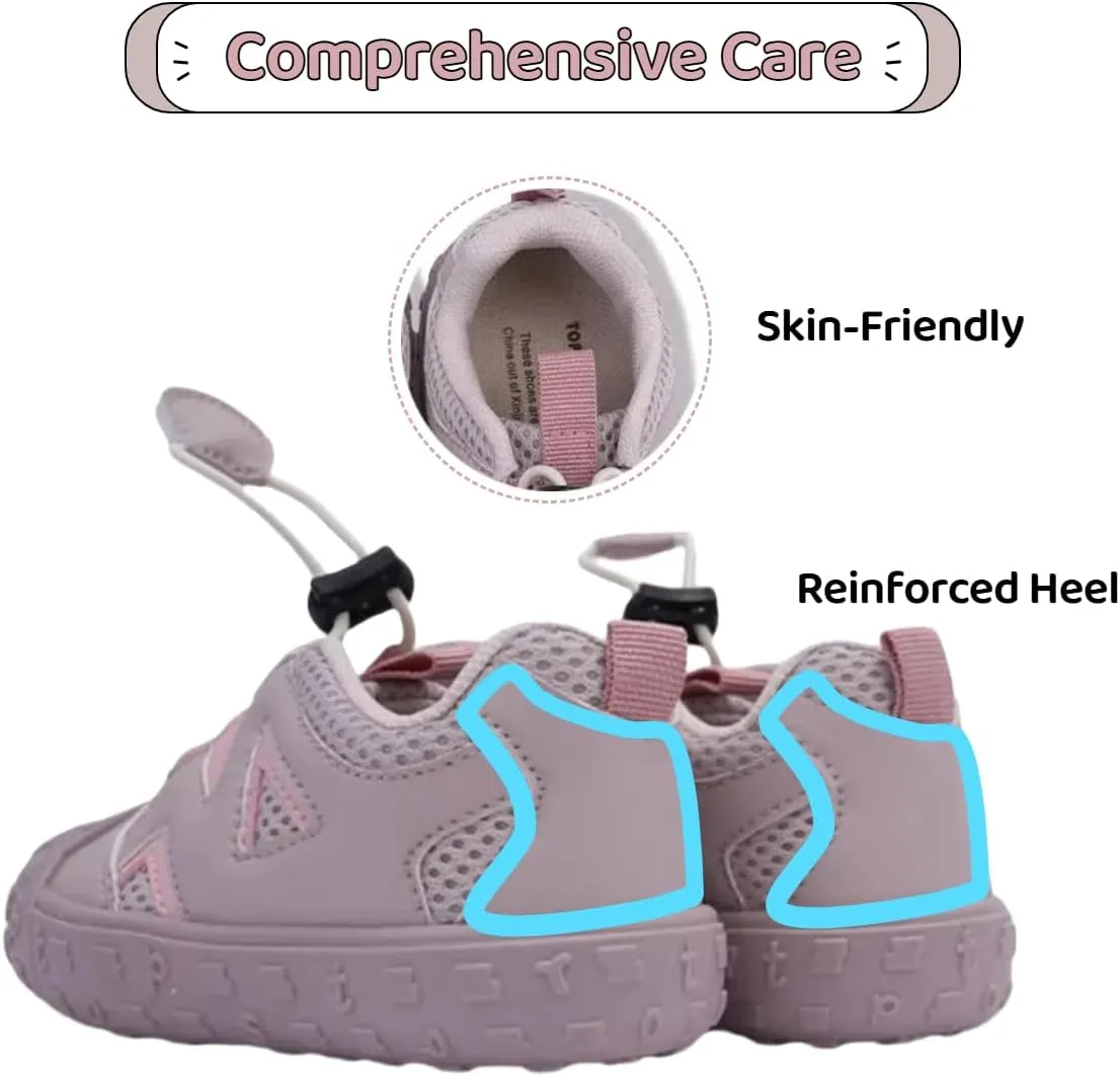 Toddler Boys Girls Sneakers Wide Toe Box Barefoot Shoes Kids Slip on Hiking Casual Walking Shoes