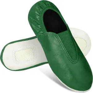 Toddler/Kids/Adult Gymnastic Goat Leather Slip-on Trampoline Tumbling Agility Gym Shoes - Rubber Sole