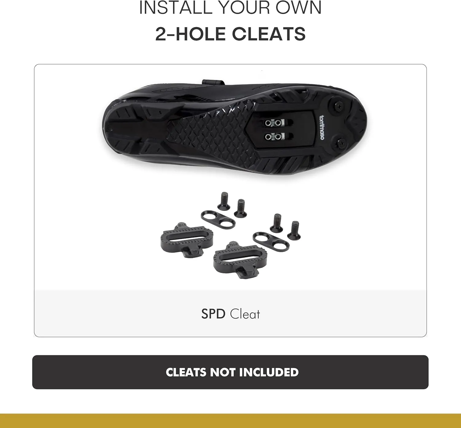 Tommaso Montagna Mens Mountain Biking Shoes—Indoor Cycling Shoes Men—Mountain Bike Shoe for SPD - No Cleats Installed.