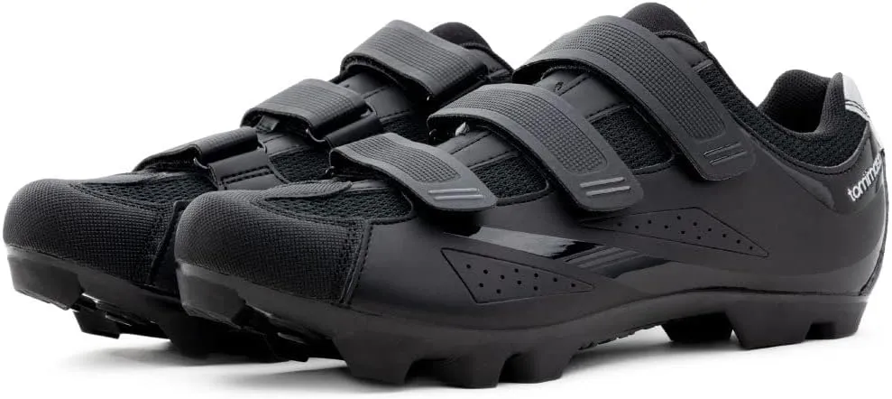 Tommaso Montagna Mens Mountain Biking Shoes—Indoor Cycling Shoes Men—Mountain Bike Shoe for SPD - No Cleats Installed.