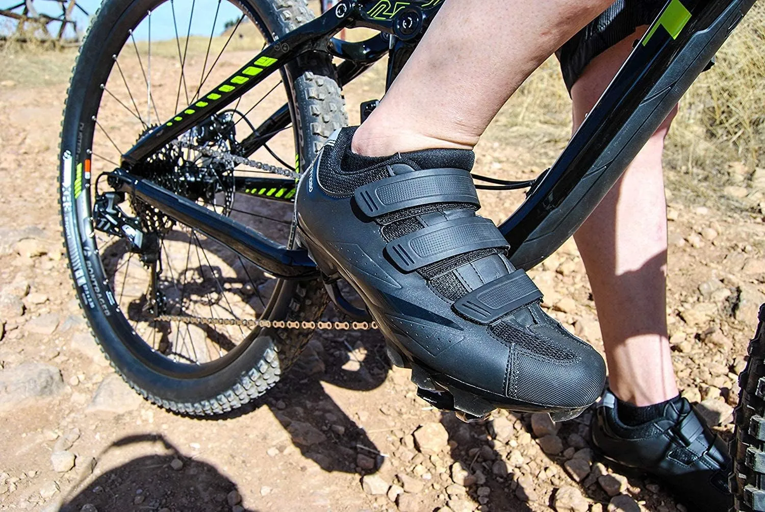 Tommaso Montagna Mens Mountain Biking Shoes—Indoor Cycling Shoes Men—Mountain Bike Shoe for SPD - No Cleats Installed.