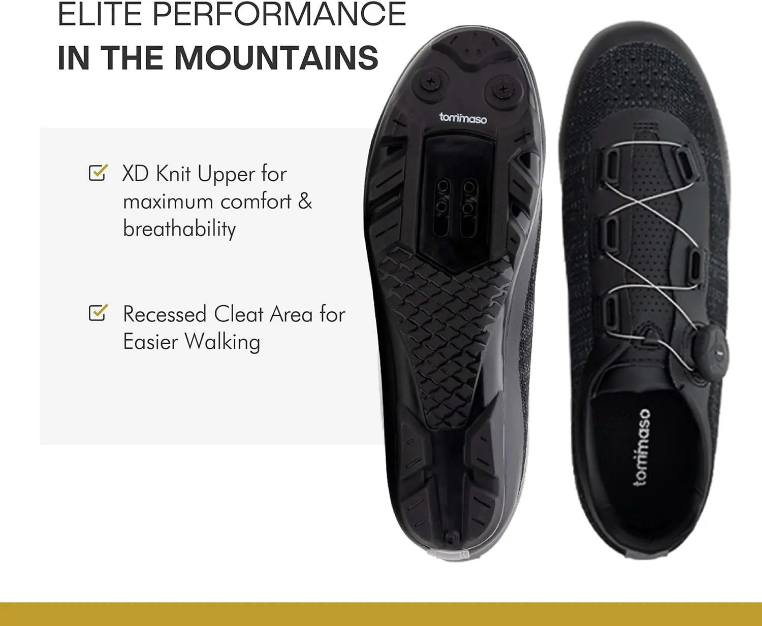 Tommaso Montagna Mens Mountain Biking Shoes—Indoor Cycling Shoes Men—Mountain Bike Shoes for SPD—Mountain Bike Shoes Men—SPD Cycling Shoes—Gravel Bike Shoes—No Cleats Installed.