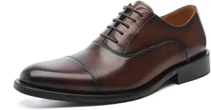 Top Layer Cowhide Men's Shoes Men's Leather Shoes Men's Formal Men's Leather Shoes Leather(RetroBrown,41)
