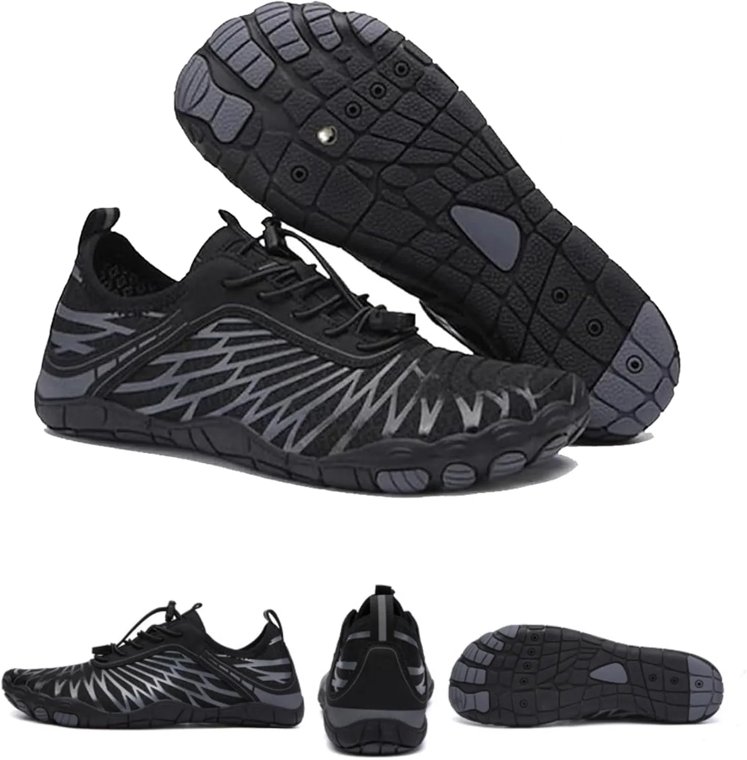 Trail Barefoot Hiking Shoes Unisex, Waterproof Barefoot Running, Knit Trainers, Fitness, Fivefinger Toe Shoes for Women Men
