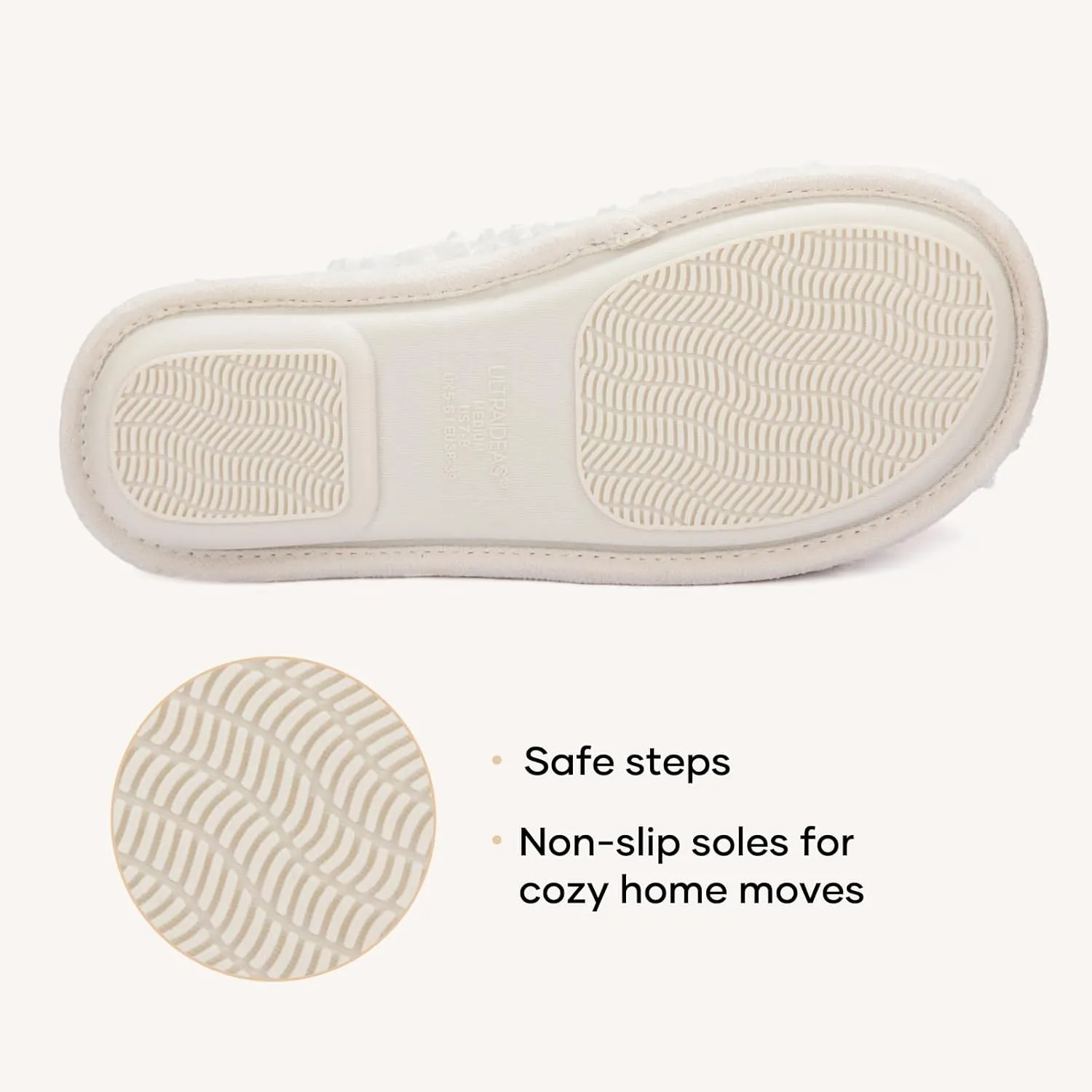 ULTRAIDEAS Women's Indoor Fuzzy Slippers, Ladies Lightweight Cozy Memory Foam House Shoes