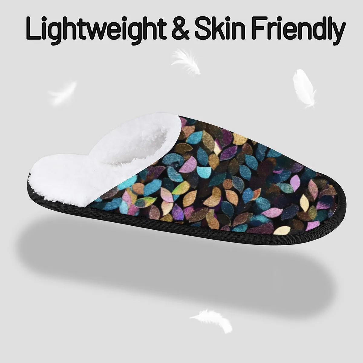 Underwater Sunshine Women's Indoor Bedroom Slippers Soft Fuzzy Slip On House Slippers for Winter Bedroom Outdoor