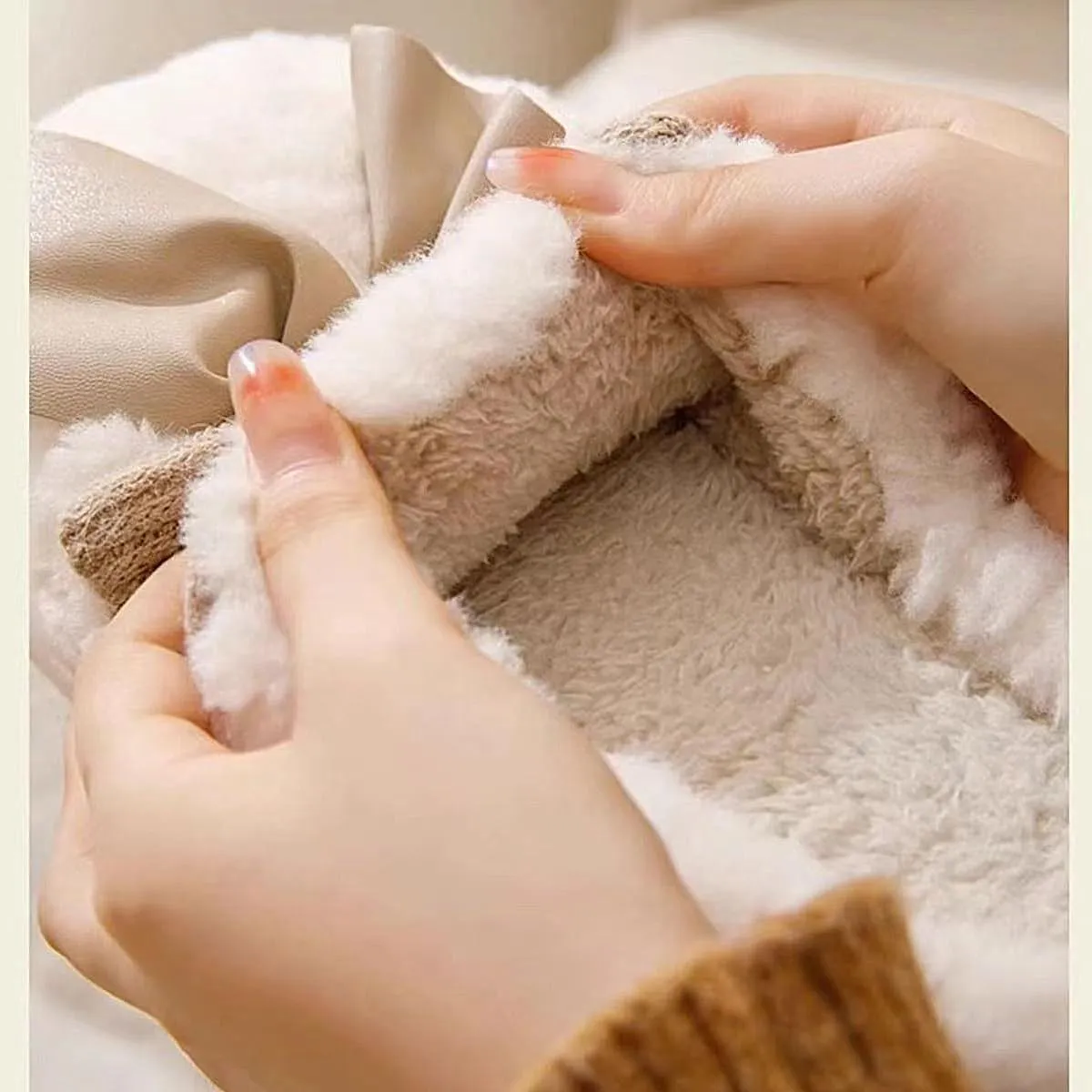 UNICOLD Fuzzy Cute Bow-tie Slippers For Women, Comfy Memory Foam Cloudy Soft Warm Slippers Indoor Outdoor In Winter