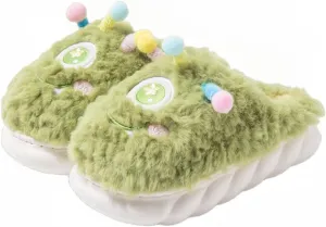 UNICOLD Fuzzy Fluffy Cartoon House Slippers For Women, Comfy Memory Foam Cloudy Anti-slip Soft Sole Quiet Warm Slippers Indoor Outdoor In Winter