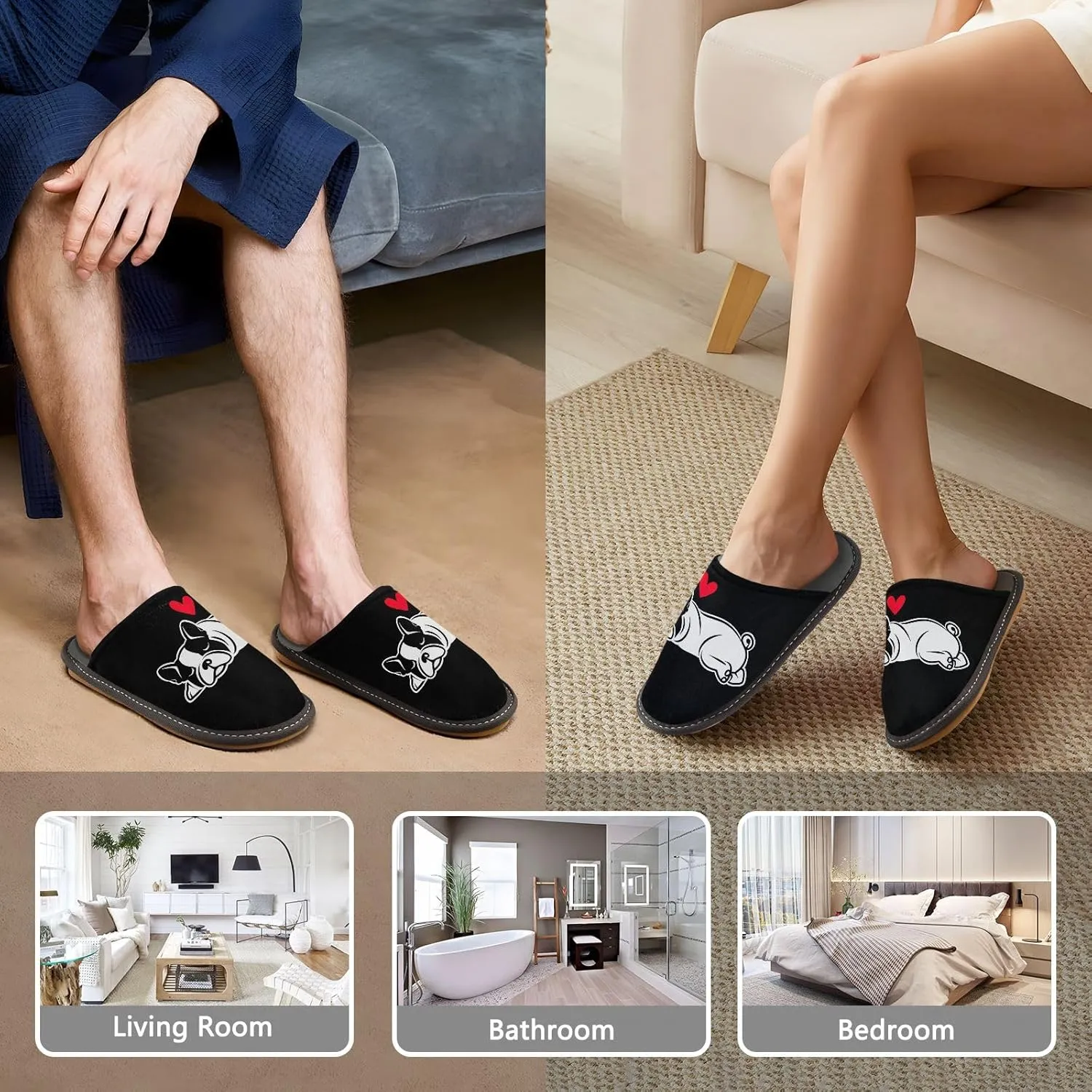 Unisex Home Slippers Home Shoes for Men Non-skid Slippers