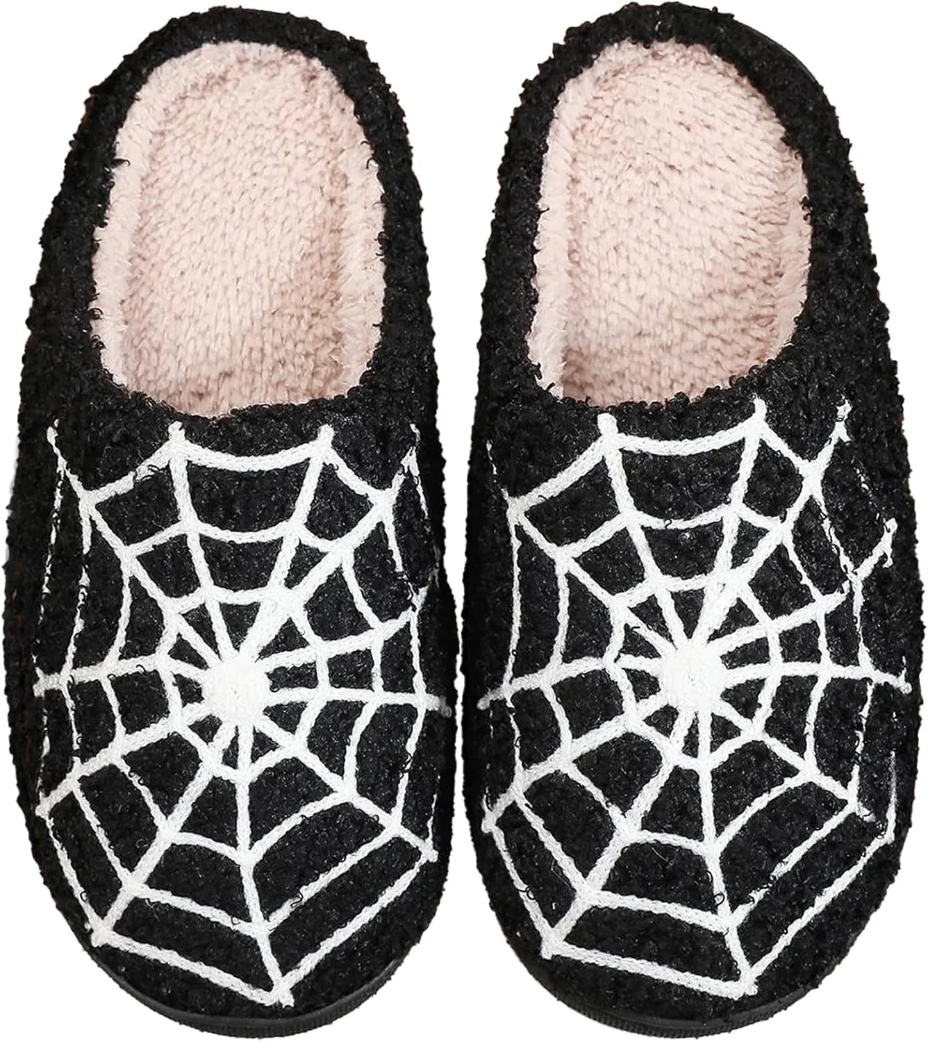 Unisex Leopard Print Happy Face Slippers - Retro Memory Foam Soft Plush Non-Slip Home Shoes