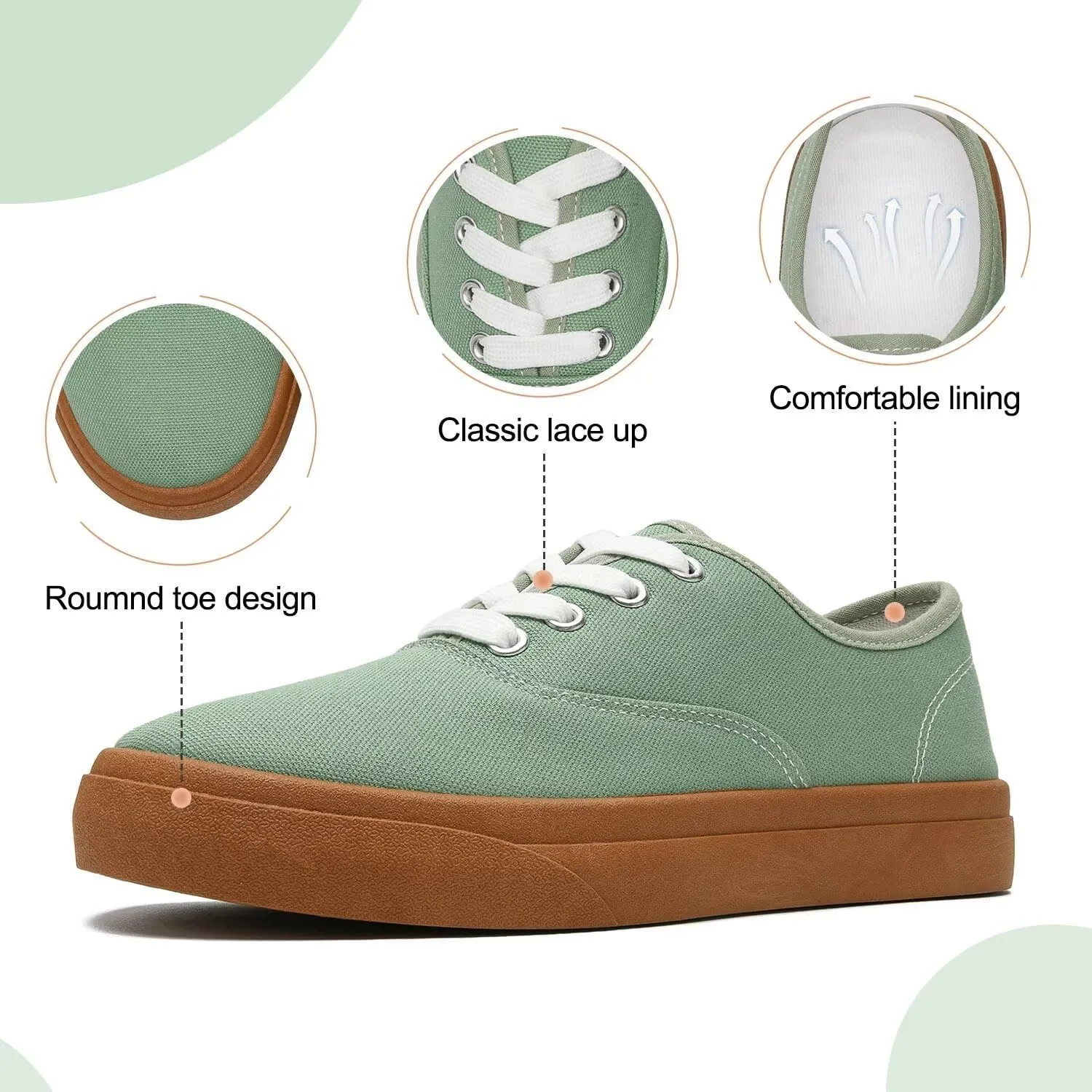 Unisex Low Top Canvas Shoes, Lace-up Canvas Sneakers, Womens Canvas Slip On Shoes, Casual Tennis Shoes for Men - Multiple Colors - Full Size