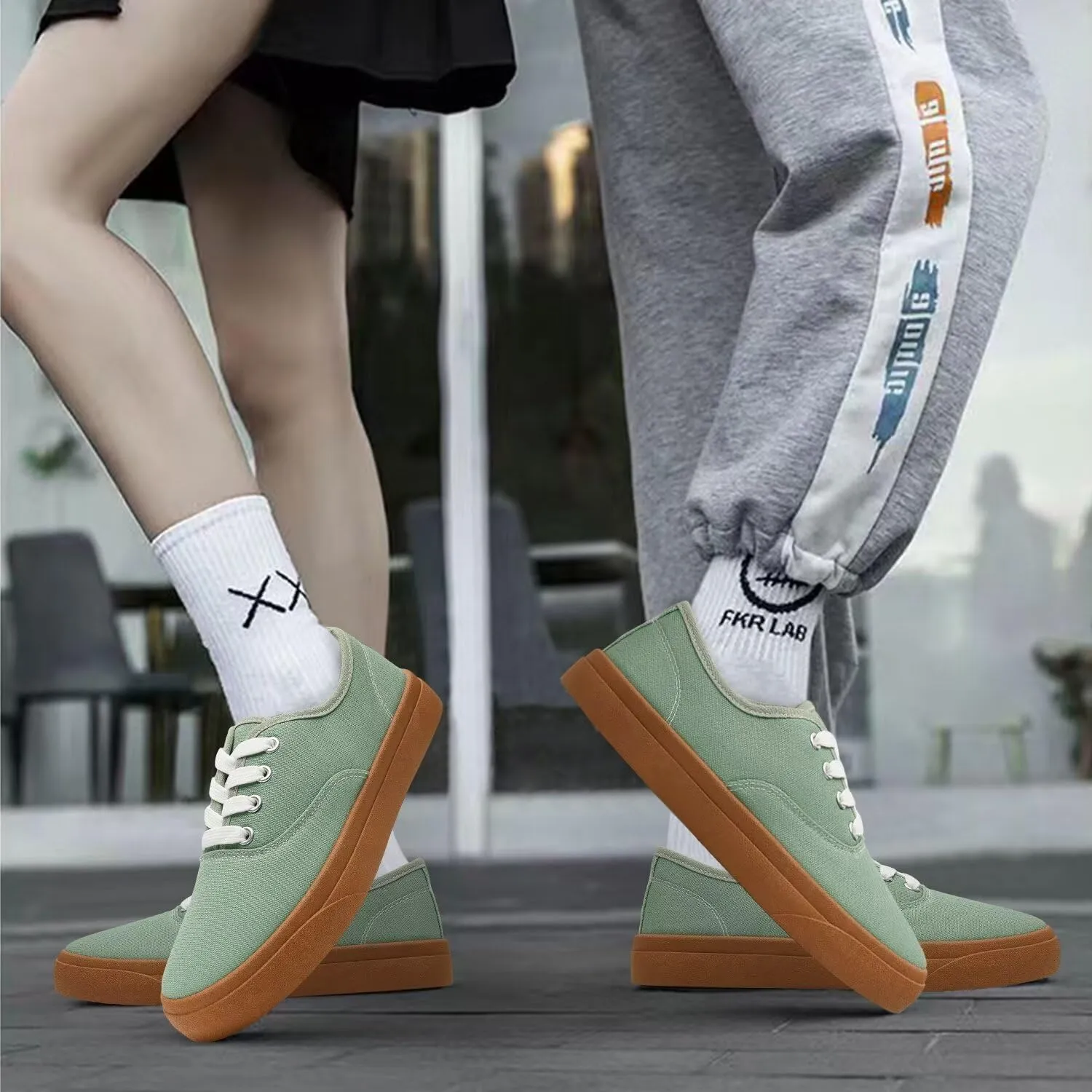 Unisex Low Top Canvas Shoes, Lace-up Canvas Sneakers, Womens Canvas Slip On Shoes, Casual Tennis Shoes for Men - Multiple Colors - Full Size