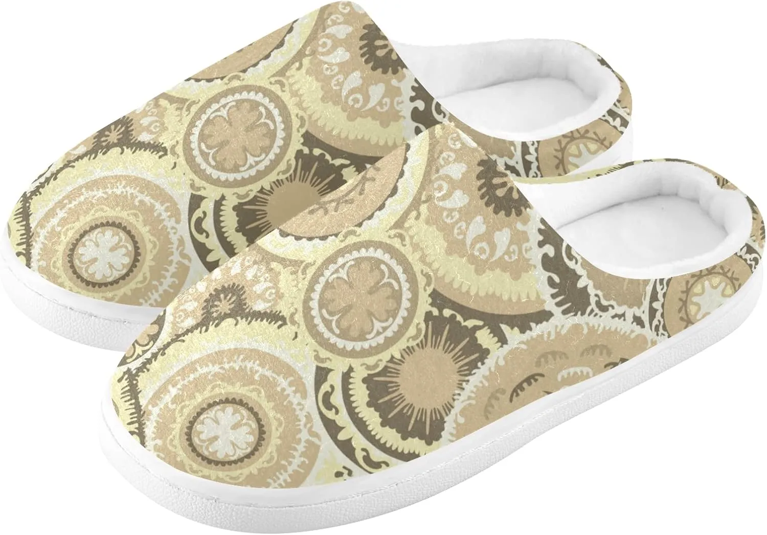 Unisex Memory Foam House Slippers Non-Skid Soft Warm Sole Coral Fleece Slip-on Closed Toe Hand Free Shoes for Bedroom Travel 6-17